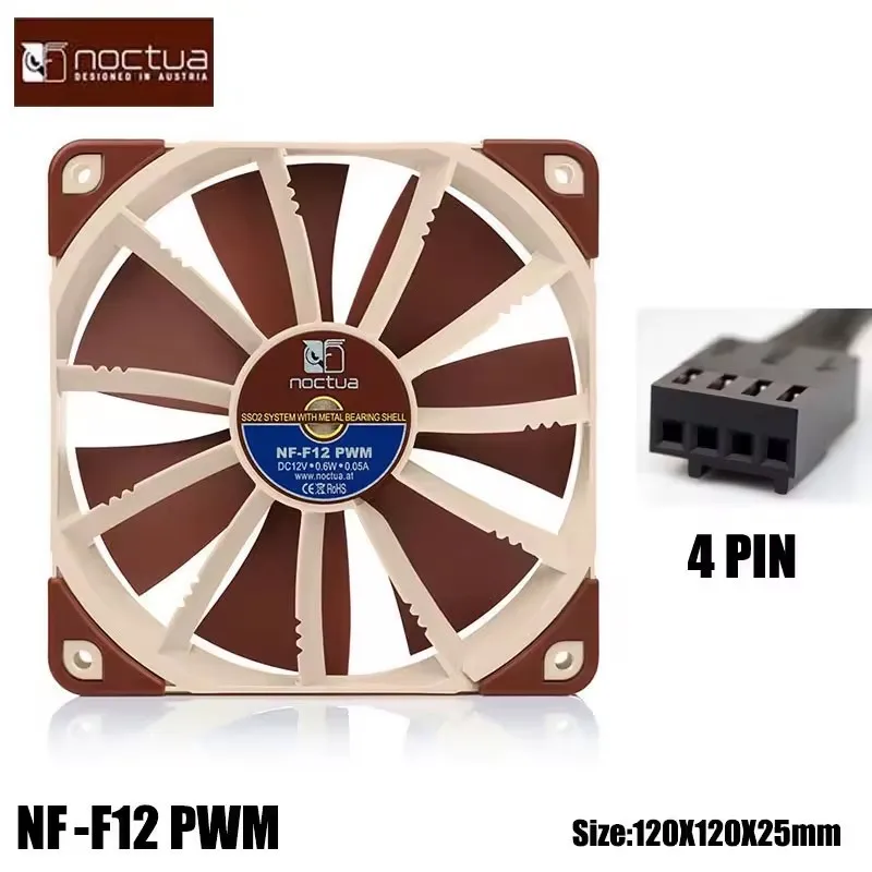 Noctua NF-F12 مروحة تبريد لعلبة الكمبيوتر، 120 مم...