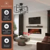 Aerus 72 Inch Smart Linear Electric Fireplace - Recessed in-Wall and Wall-Mount, Multiple Flame Colors, Compatible 3