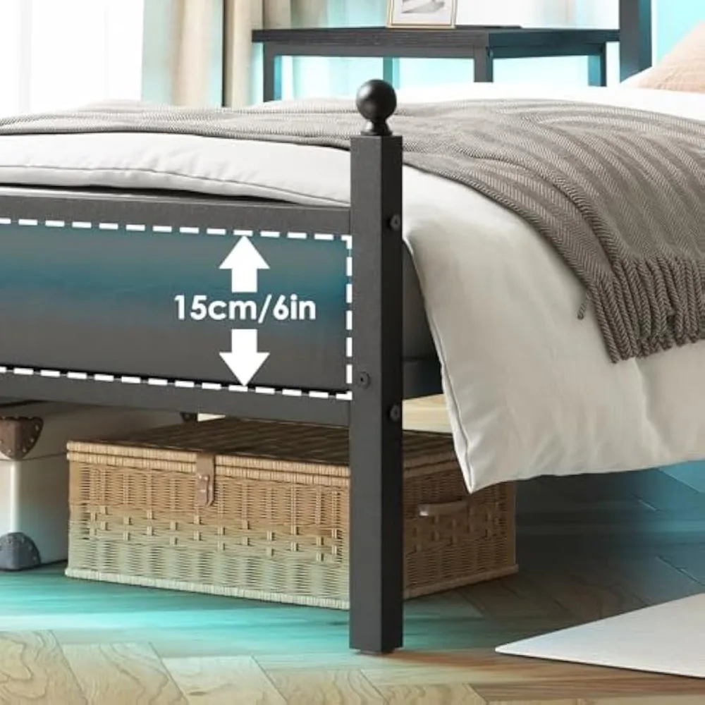 Double Bed Rack with Charging Station, Metal Bed Rack with Ports and Sockets, Double Bed Rack with Storage Space 5