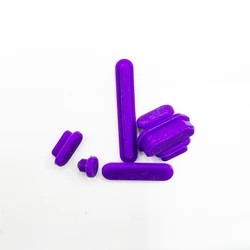 Universal Dust Plug Cover Set - 7-Piece Protective Kit - A3113 A2681 Air13.6 (PURPLE)