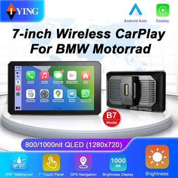 Per BMW Navigazione GPS portatile Navigatore moto da 7 pollici Wireless CarPlay Android Auto con Bluetooth Ipx7 Impermeabile HD IPS