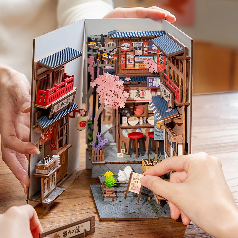 Robotime Rolife Sakura Wine Alley Japanese Style Design Book