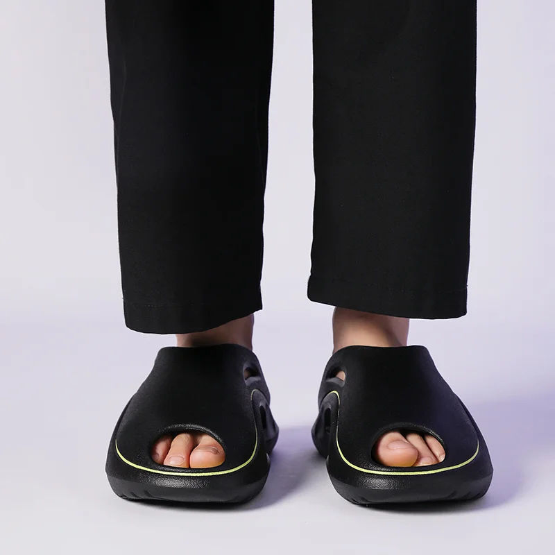 Slip Slippers for Men Non-Slip Slipper for Indoor Outdoor Slip Comfy Soft Foam Sliders With Thick Sole_voghion.com