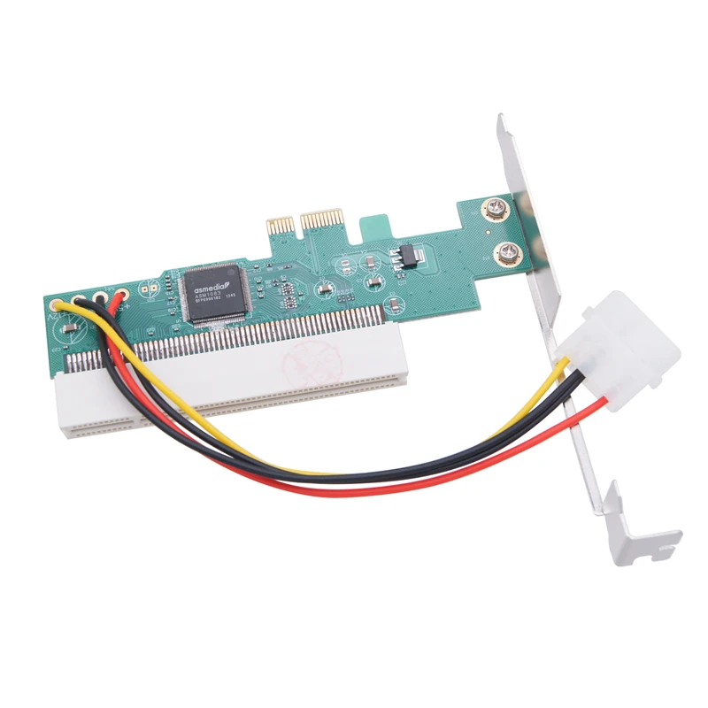 PCIe Adapter Card PCIE to PCI Adapter PCI Express X1 to Expansion Card Riser ASM1083 Chipset PCI-E Converter Adapter with 4Pin Power Connector