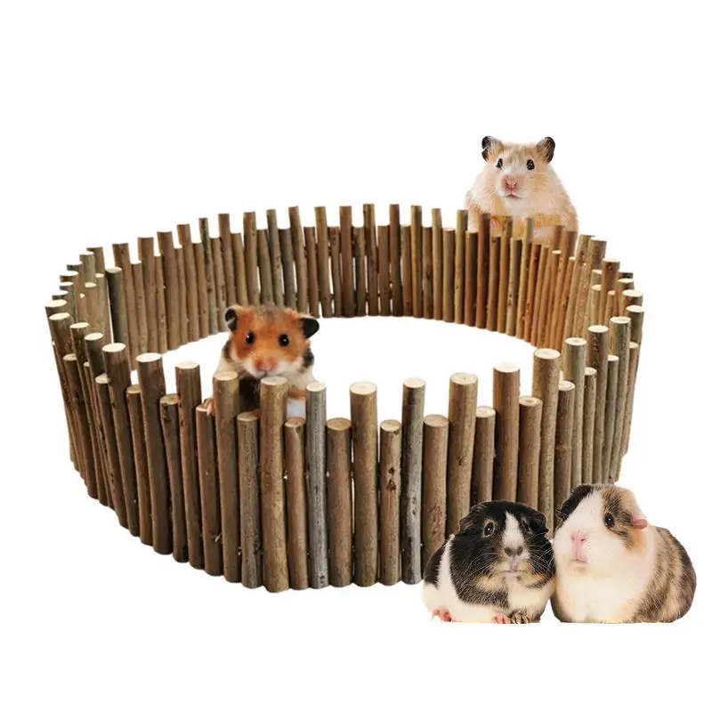 

Hamster Fence Chinchilla Ladder Bridge Fun Climbing wooden Fence Guinea Pig Chew Toy Small animals Platform Cage Accessories