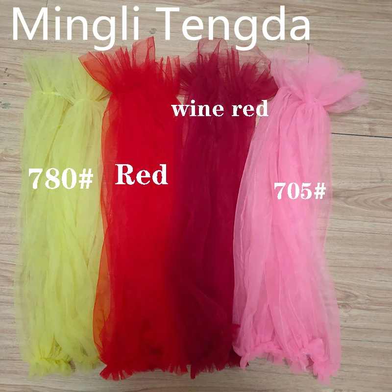 Bridal Mesh Decoration Gloves Elbow Loose Style Horn Sleeve Perspective Wedding Accessories Bride Gloves Red wedding dress gloves,wedding sleeve accessories