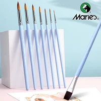 Marie's Watercolor Paint Brush Set with Round Pointed Tip,Paintbrush with Nylon Hair,for Acrylics,Gouache,for Adult,Students 1