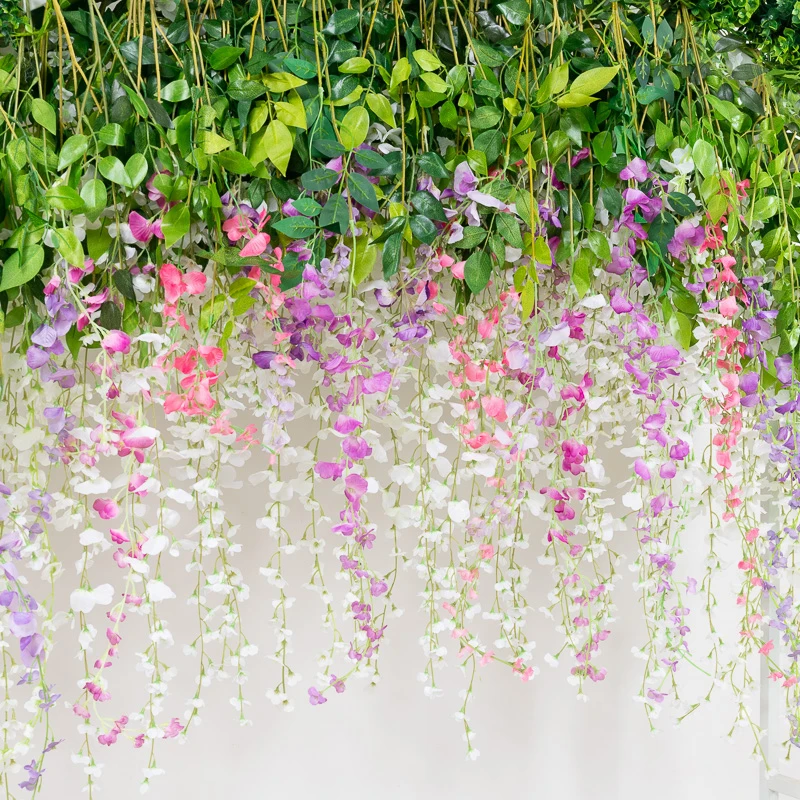 10pcs/lot 110CM Wisteria Artificial Flower Vine Wedding Garland Arch