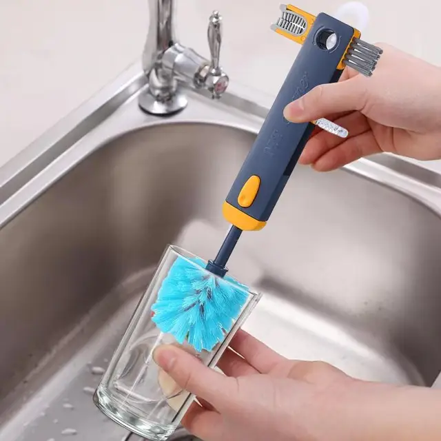 Effortless Bottle Cleaning with the 4-in-1 Bottle Gaps Cleaner Brush