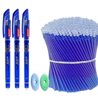 85Pcs/Set Erasable Pen Gel Pens 0.5mm Blue/Black ink Refills Rod Washable Handle School Writing Office Kawaii Stationery Gel Pen 1