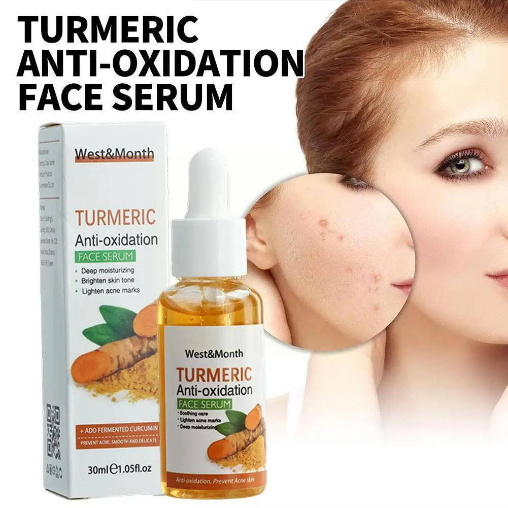 

30ml Turmeric Freckle Whitening Serum Anti-oxidant Brighten Repair Essence Face Nourishing Dark Care Fade Spot Skin Moistur F9V4