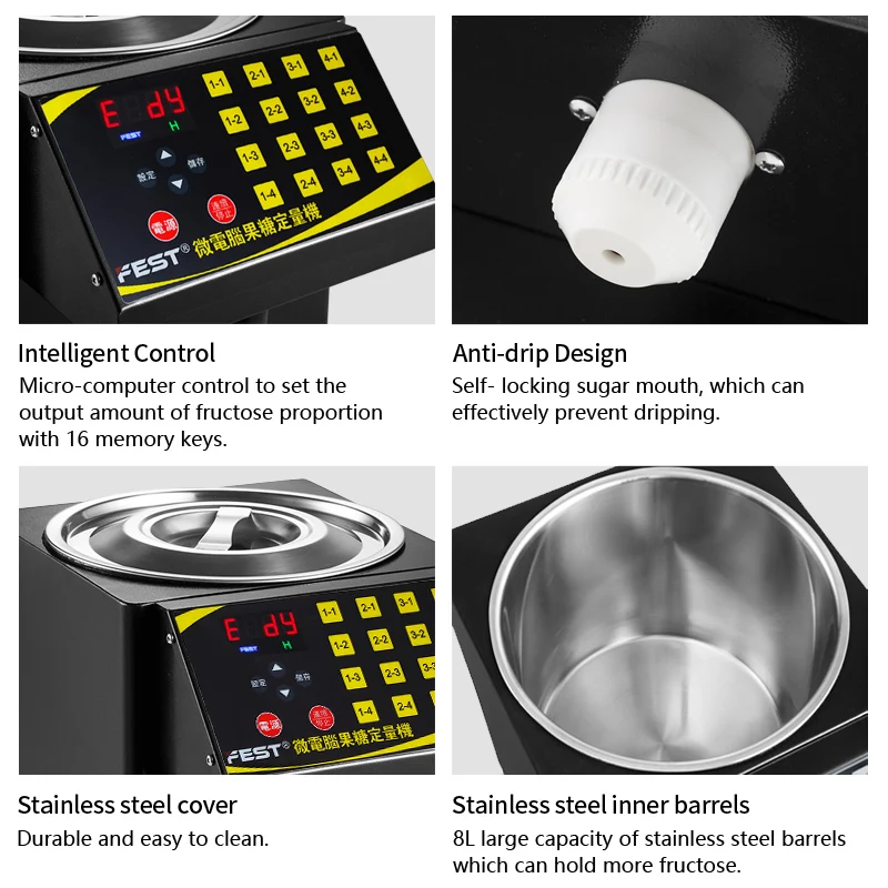 Bubble Tea Fructose Dispenser Machine for Custom Sweetner Levels (UL-Certified)