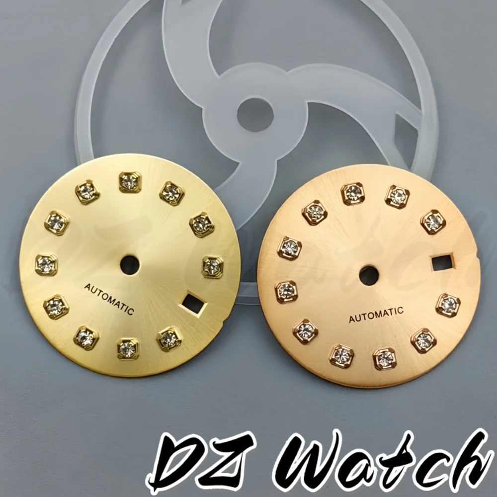 Stunning 20.5mm Multicolor Sunburst Watch Dial with Diamond Markers and Date Window