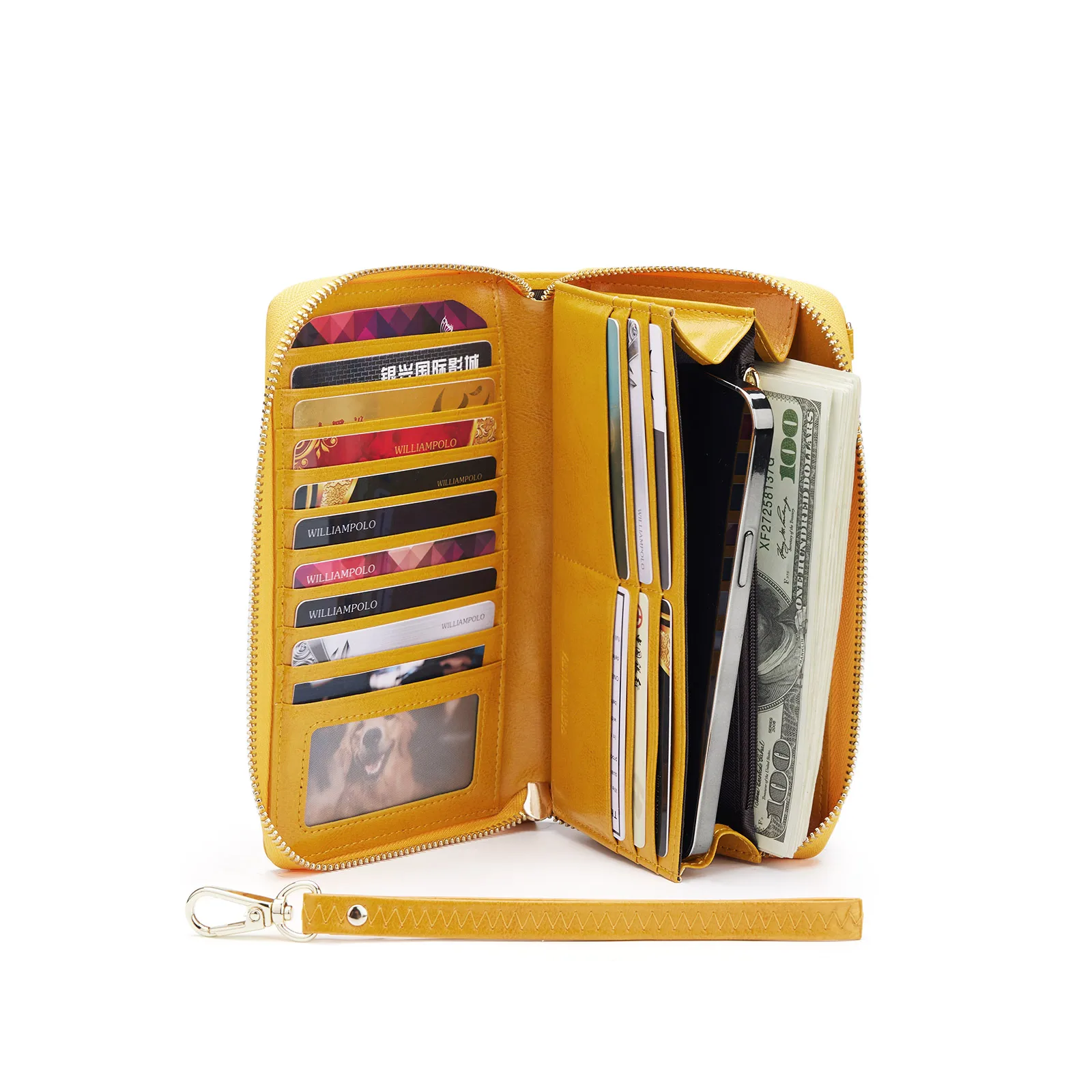 Vannanba Wallet Women's Purses Leather Coin Purses Female bag With Shoulder Srtap Cardholders Fashion Clutch Bags Free Shipping
