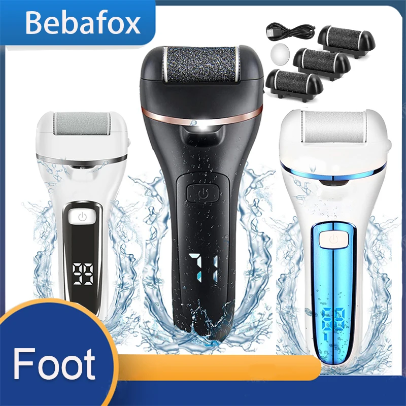 Rechargeable Foot Care Tools  Remove Dead Skin Electric Foot File Callus Remover Machine Pedicure Device Feet For Heels Black