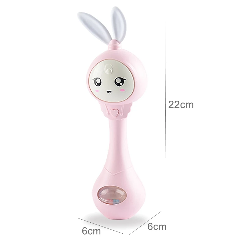 Music and Shine Rattle Toys Rabbit Intelligent Baby Rattles Smart Bunny Smarty Media Smart Shake Newborn Early Educational Toy - Bilde 6