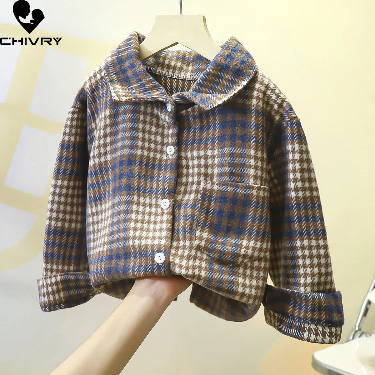 Kids Shirts Classic Plaid Striped Long Sleeve for Spring Autumn