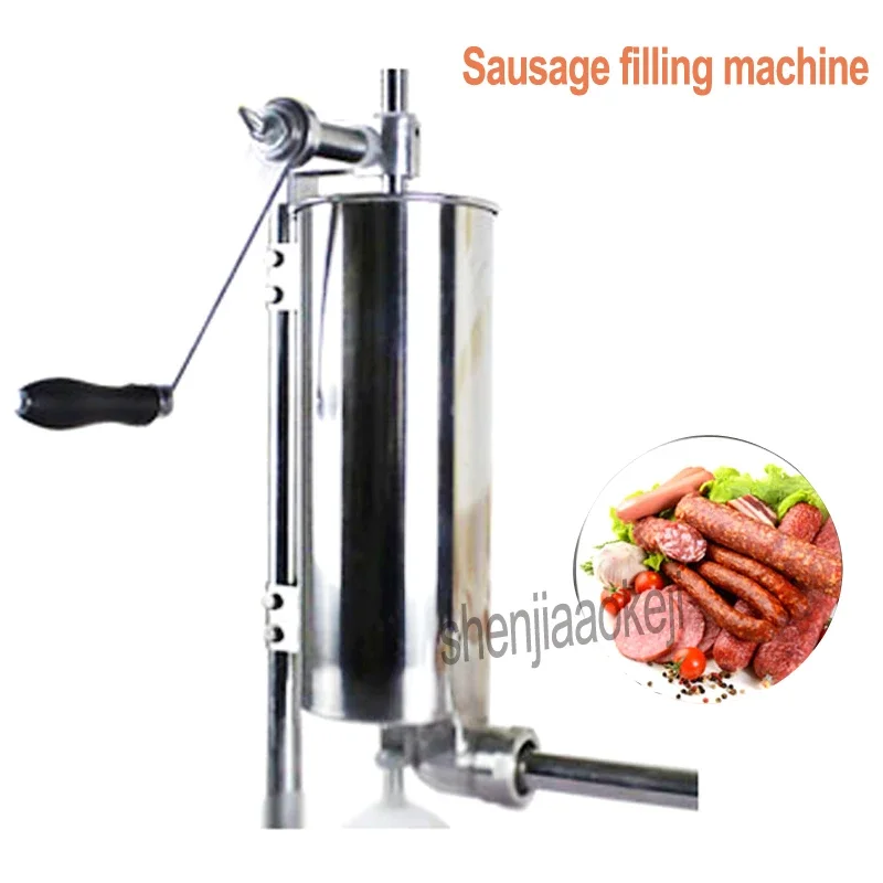 

Stainless Steel Vertical Sausage Stuffer Manual sausage making machine 4L Commercial Sausage filler 1PC