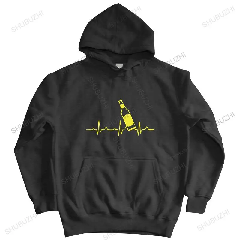 

Men spring sweatshirt fashion brand loose hoodie Beer Heartbeat Line Printed new arrived hooded zipper for men autumn hoody gift