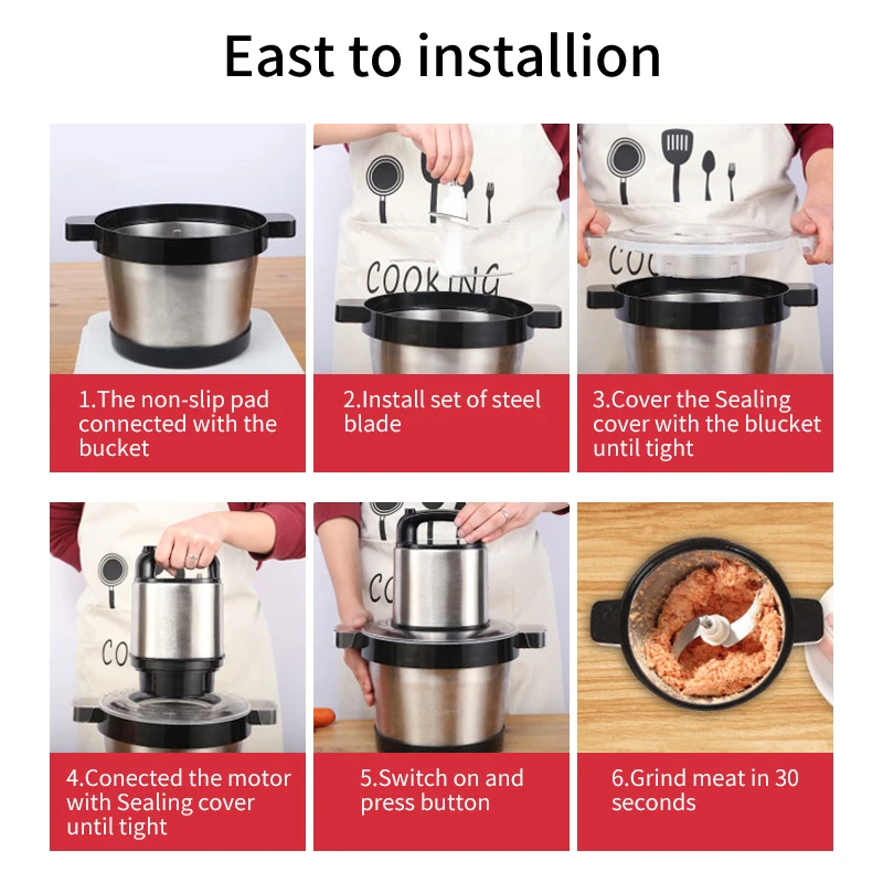 heavy duty high power meat processor yam pounder chopper meat grinders machine commercial meat grinder 5