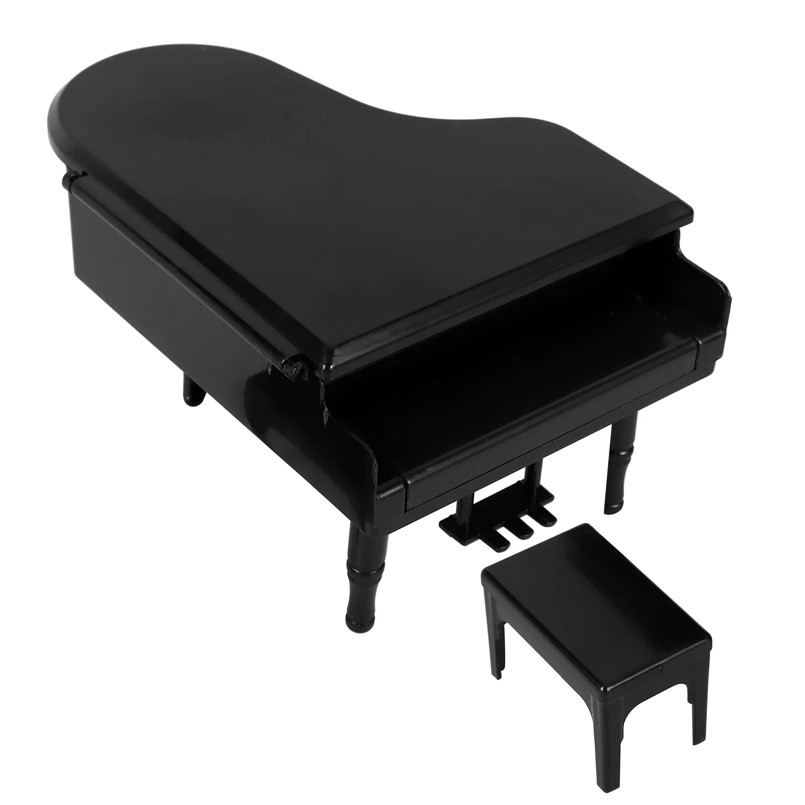 

1 Set Tiny Piano Modeling Model Miniature Piano Stool Music Score House Decor