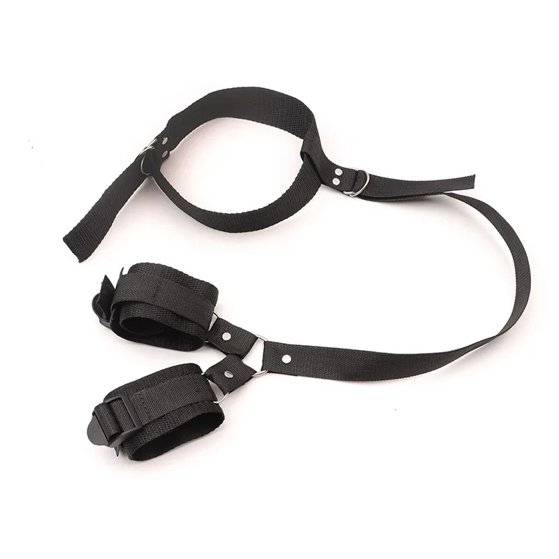 Set bondage regolabile in nylon nero per uomo e donna_voghion.com