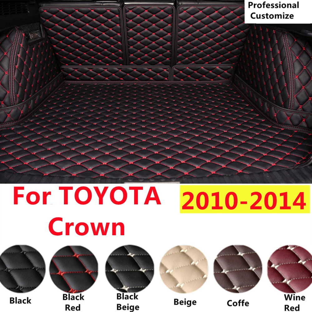 

SJ Custom Full Set Fit For TOYOTA Crown 2014 2013 2012 2011 2010 YEAR Waterproof Car Trunk Mat Tail Boot Tray Liner Rear Cargo