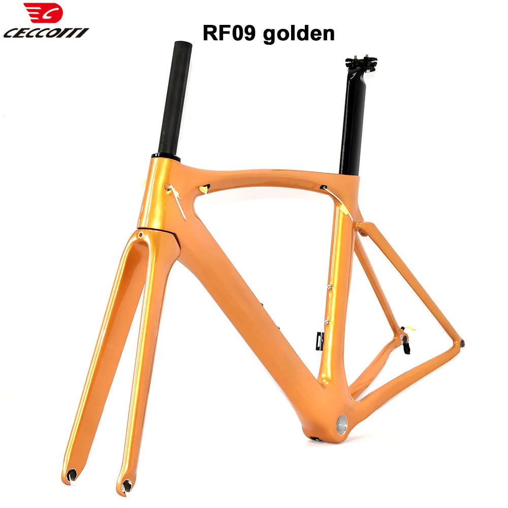 CECCOTTI RF09 Model Aer Road Bike Frame Fit 700C Wheels and 28mm Tires Carbon Frames V Brake Bicycle Frameset 2Year Warranty