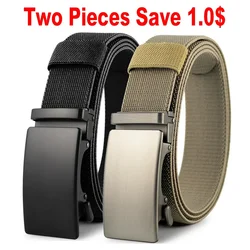 Elastic Tactical Belt with Metal Automatic Buckle - Durable Stretch Nylon - 135cm (HQYQ1TLBKKH)