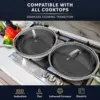 Hero LuxeClad Non Stick Frying Pans - Dishwasher and Oven Safe Skillet - Induction Ready, Compatible with All Cooktops Fryi 5