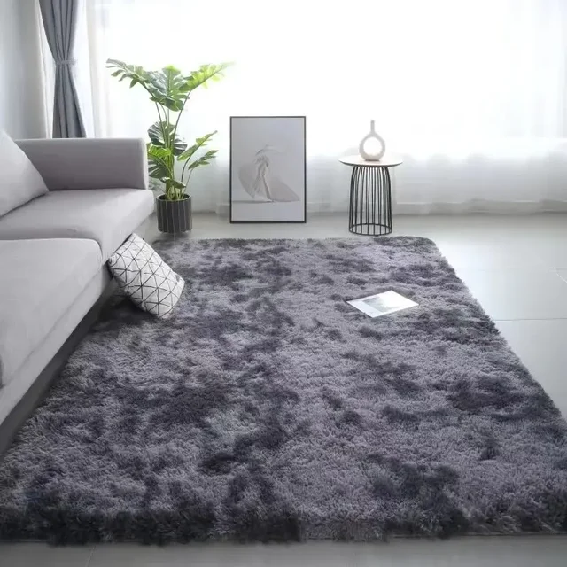Gradient Silk Wool Bedside Rug Children's Room Living Room Bedroom Non-slip Machine Washable Not Easy To Lose Hair Carpet