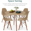 5-Piece Dining Set, Compact Mid-Century Modern Table & Chair Set for Home, Apartment w/ 4 Chairs 6