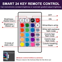 1-10 шт. E27 B22 RGB лампа с регулируемой яркостью 110 В 220 В умная лампа с 24 клавишами дистанционного управления RGBW лампы с затемнением света для гостиной — изображение 2