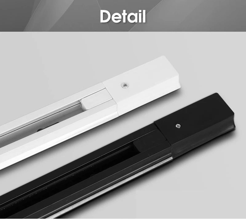 Track Light Rail Set 2 Wire Lighting Fixture 0.5M 1M Spot Led Track Lamp for Living Room Straight/L Shape Connectors Ceiling Box