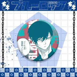 Official Blue Lock Anime Fan Art Collection Badge Featuring Iconic Characters - 58mm (GRAY)