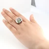 Flower of Life Stainless Steel 20mm Diffuser Locket Finger Ring Resizable Essential Oils Aromatherapy Ring Free 10Pads Dropship 6