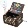 You Are My Sunshine Music Box, Color Printing Wooden Hand Crank Musical Box, Birthday Gift for Girlfriend, Children's Day Gift 2