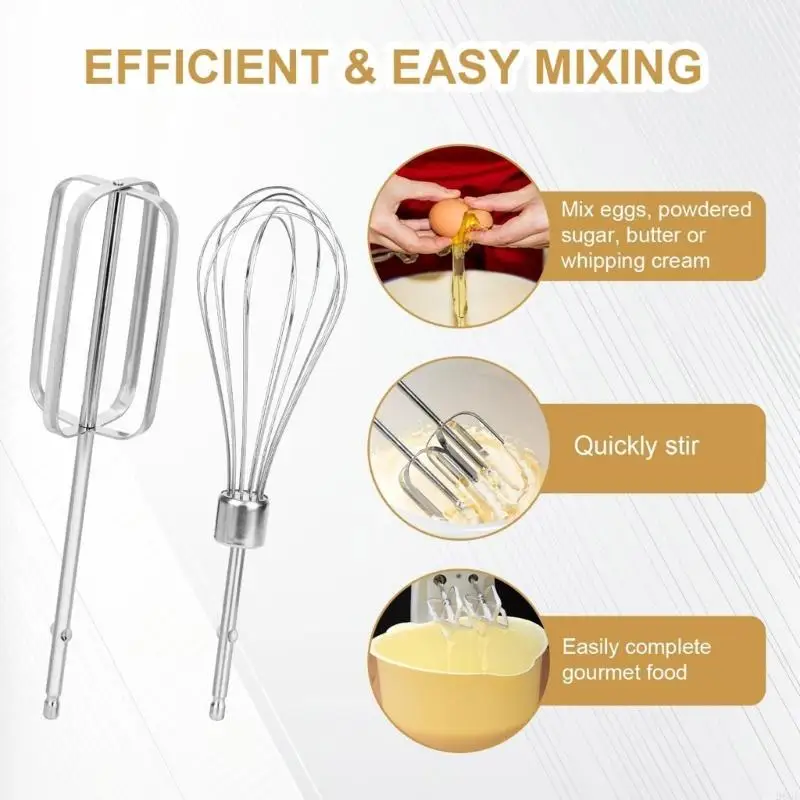 Pack of 4 Stainless Steel Beater Attachments Flour Mixing Whisk for Mixer