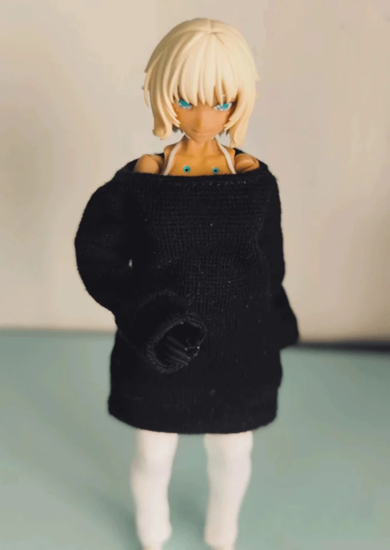 

1/12 Sodier Female Knit T-shirt&Yoga Leggings for 6" azone12 figma shf 30ms