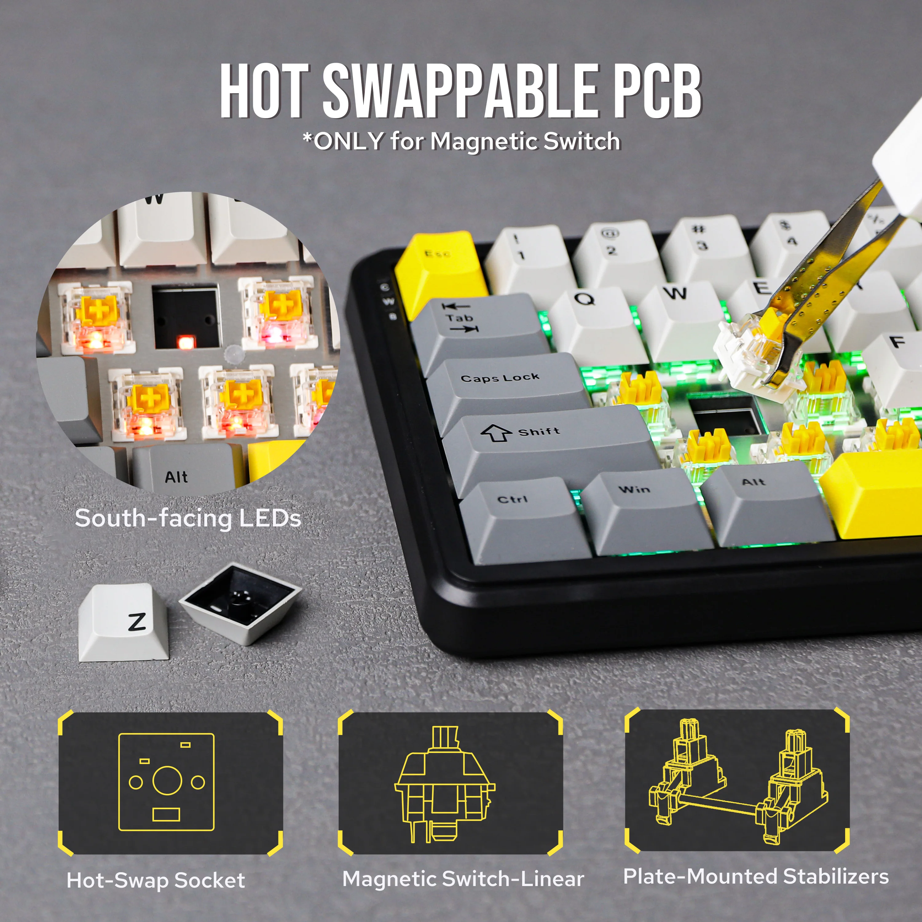 AJAZZ AK680 MAX 68% Top Structure Wired/Bluetooth/2.4GHz Wireless