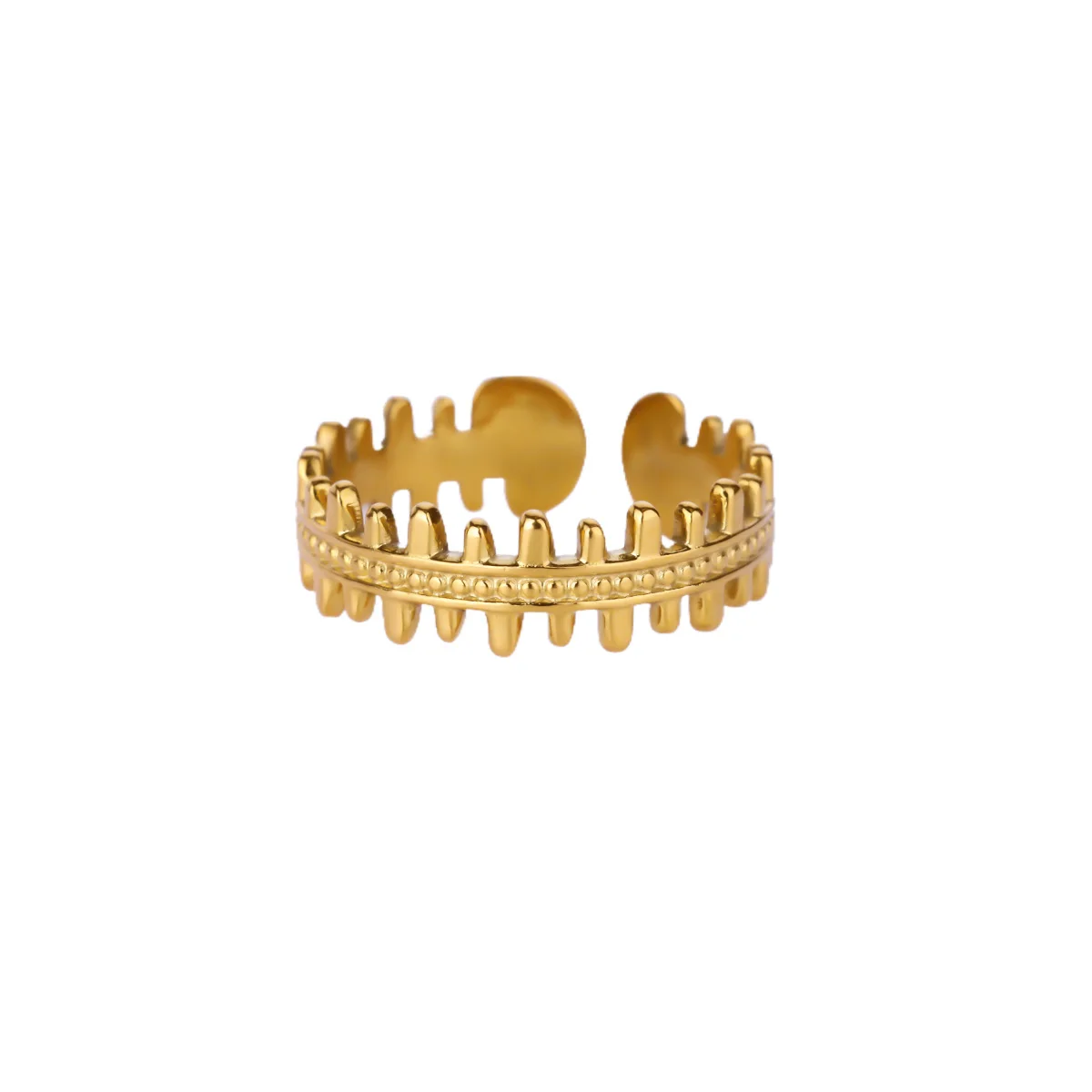 Tooth-Shaped Ring Stainless Steel for Women Wedding Jewelry