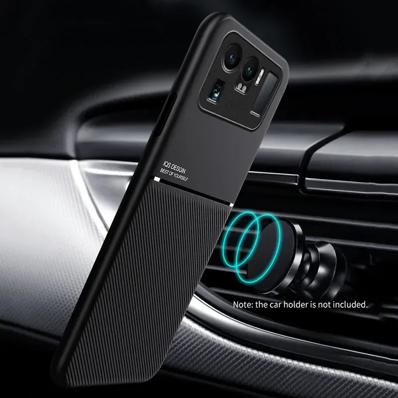 For Xiaomi Mi 11 Ultra Case Car Magnetic Holder Leather Cover Soft Frame Protect Funda For Mi 11 Ultra M11Ultra