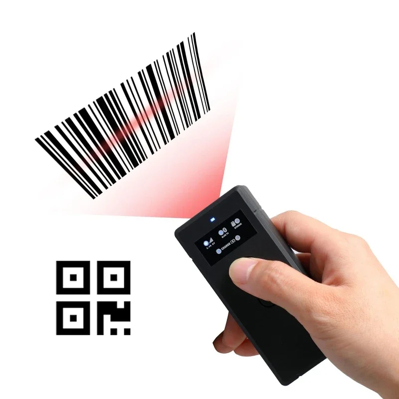 2D 3 Modlu Barkod Tarayıcı Kablolu Mod/Kablosuz 2.4G/ Bluetooth Tarayıcılar Elde Taşınabilir 1D 2D QR Kod Veri Depolama tarayıcı