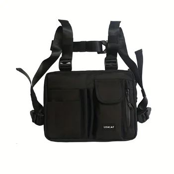 Leacat Hip-hop Tactical Street Fashion Features Gray Army Green Chest Bag Men Adjustable Pocket Sports vest bag 1