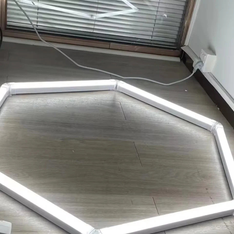 Honeycomb Led Lights Garage Light Ceiling Lighting AC85-265V Garage LED Tube Lights Hexagon For Auto Car Body Repair Workshop