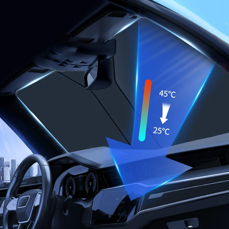 Car Windshield Sun Shade Blocks UV Rays Sun Visor Protector Foldable Car Sunshade Protector Parasol Summer Interior Parts windshield sunshade car sunshade windshield sun shade