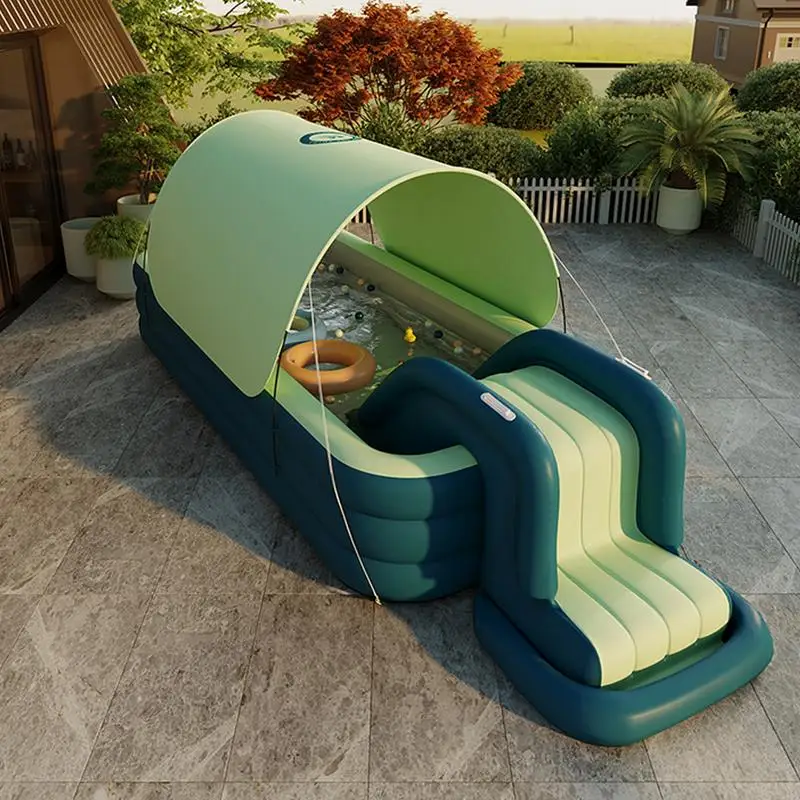 Pool Inflatable Slide Inflatable Swimming Pool Water Slide Water Park Outdoor Fun Swimming Toy For Kids &