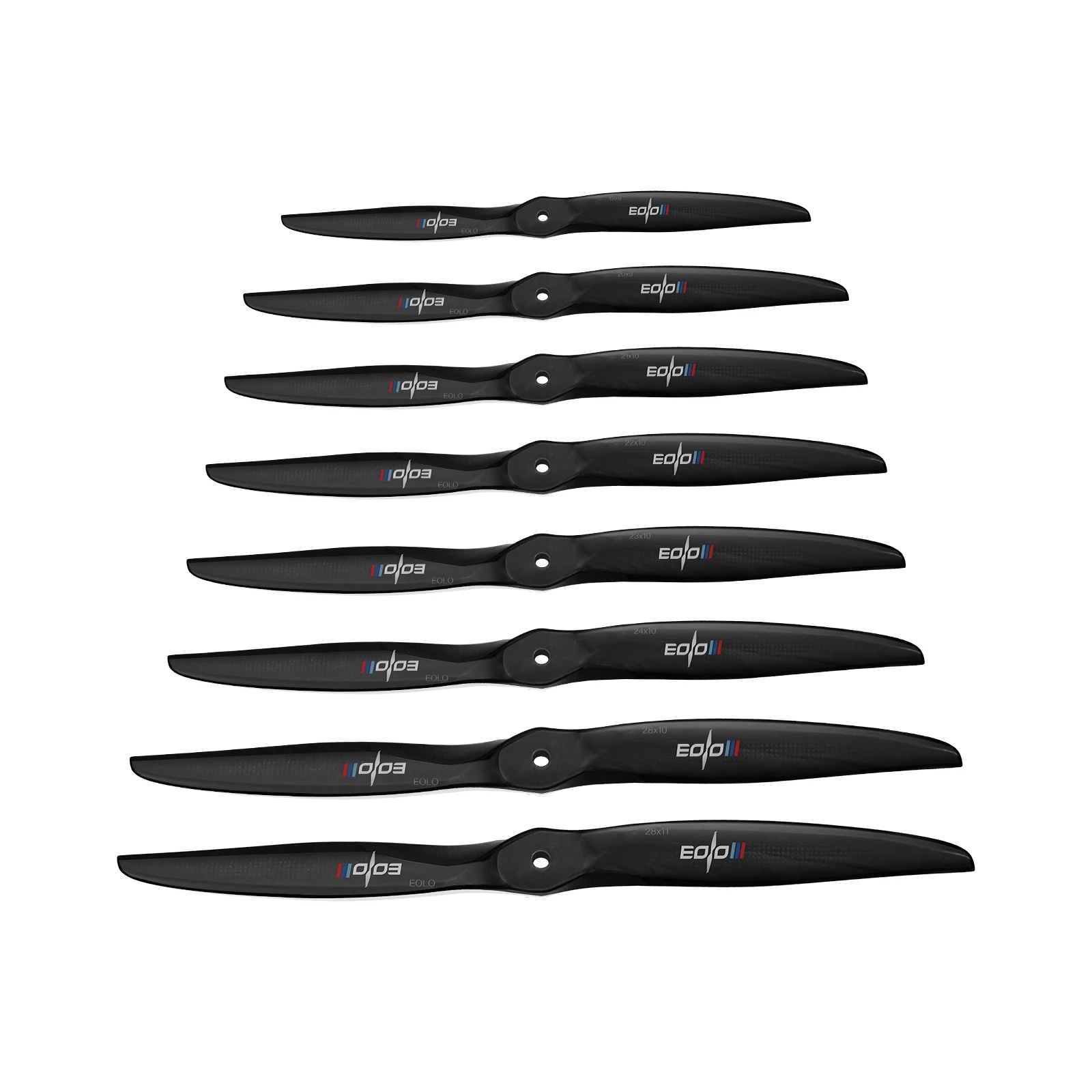 

Lang EOLO 22*10 fixed-wing carbon fiber propellers are only installed in two sets.