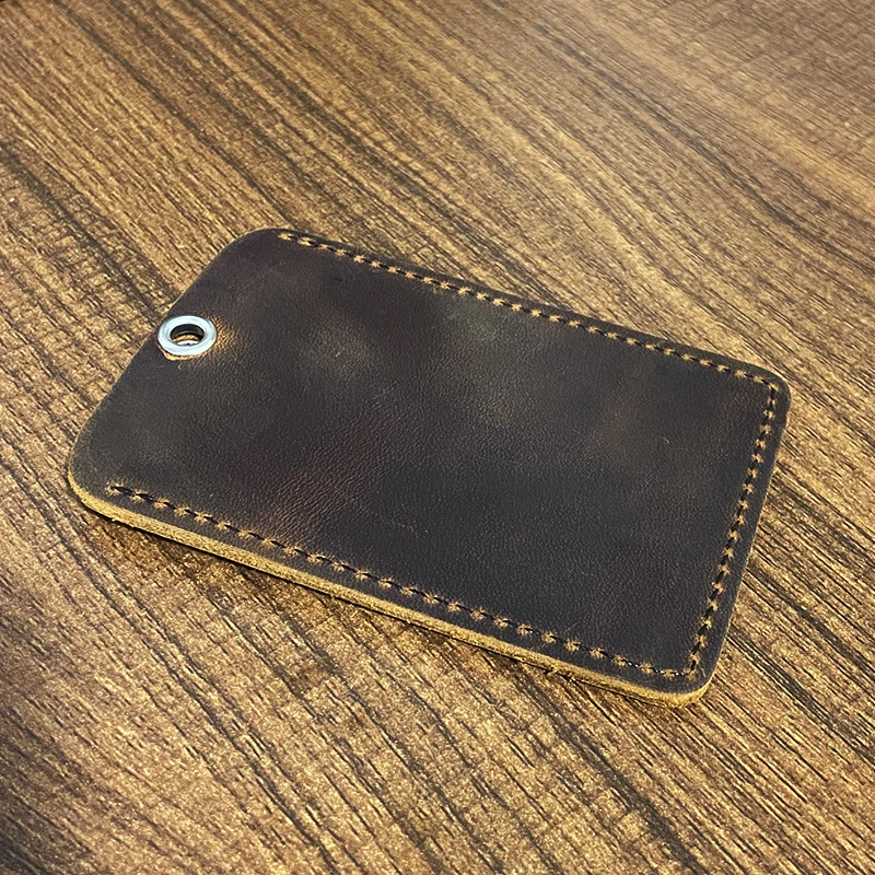 Genuine leather card holder for men to protect credit cards