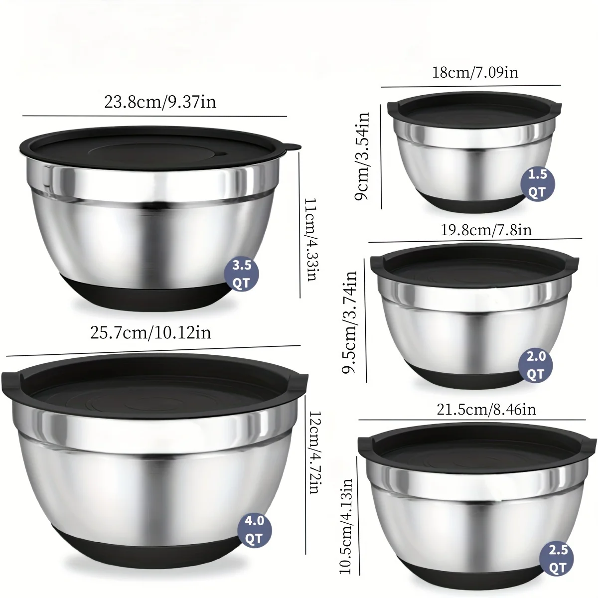 Steel Mixing Bowls 6